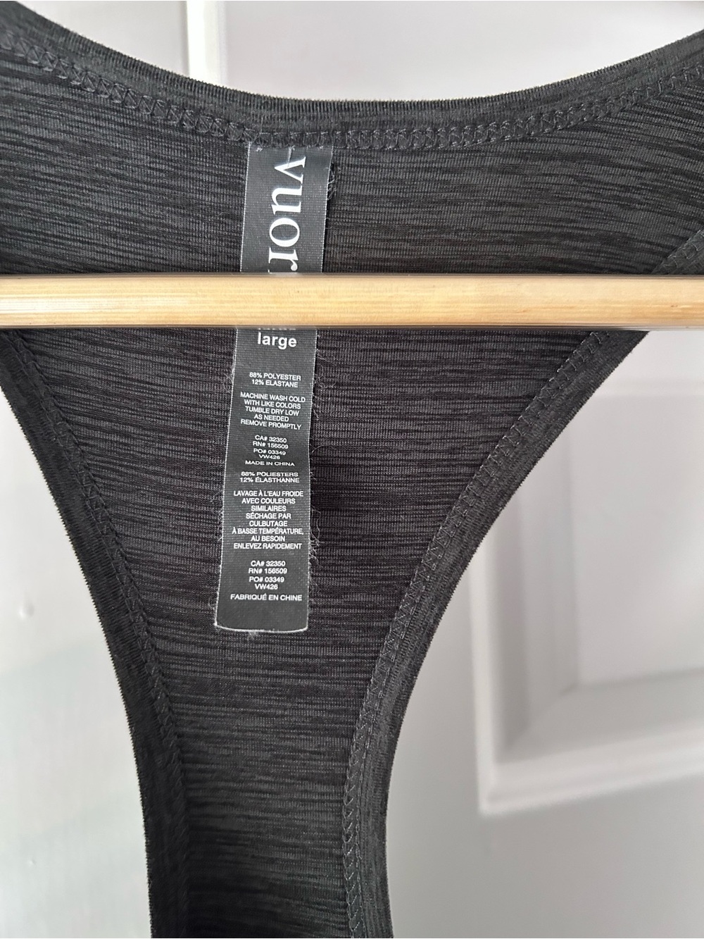 Vuori Lux Jumpsuit Charcoal Heather Racerback Jogger Romper Size Large - Picture 4 of 9